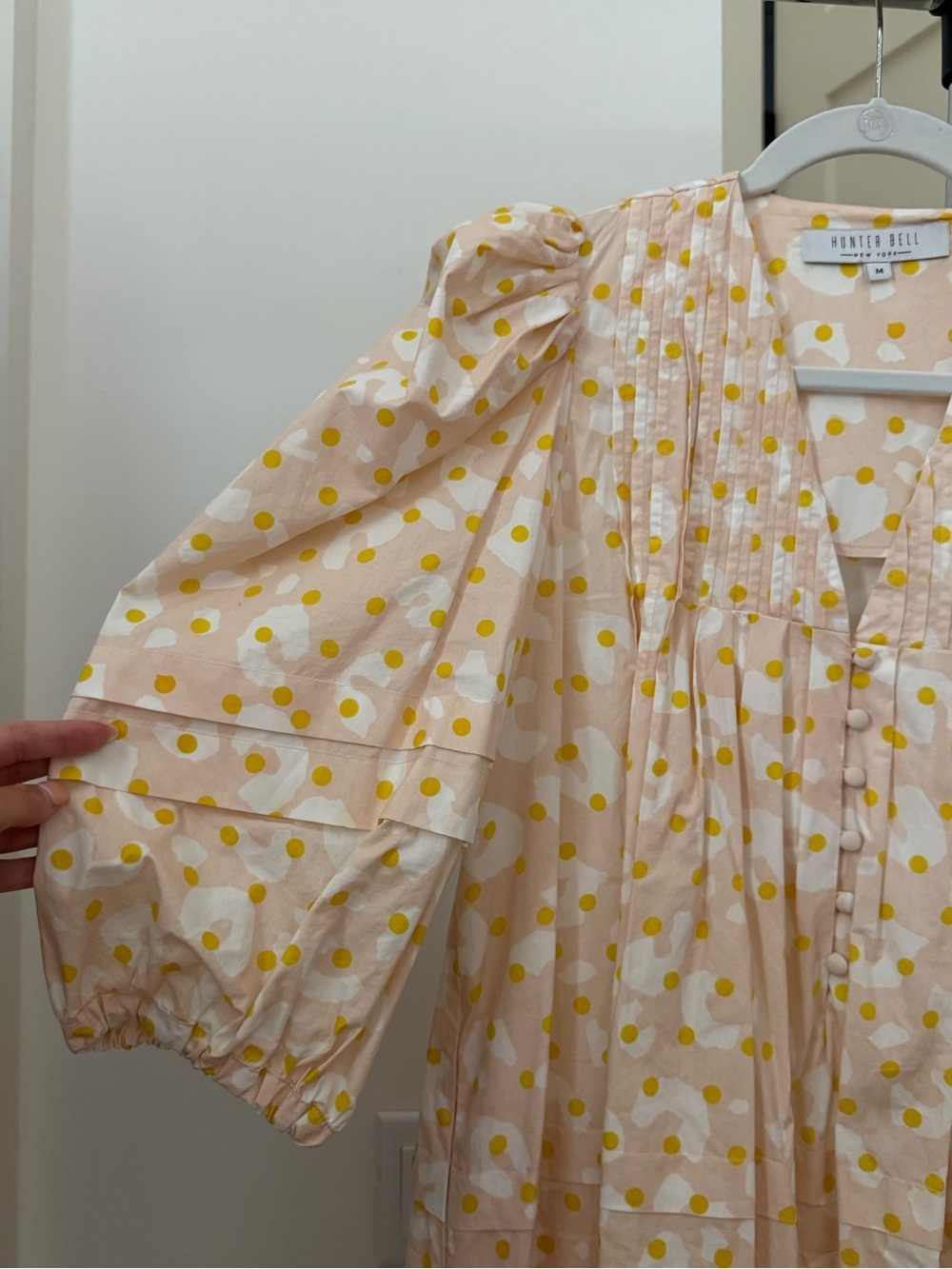 pink puff sleeve hunter bell mini dress - Picture 3 of 3